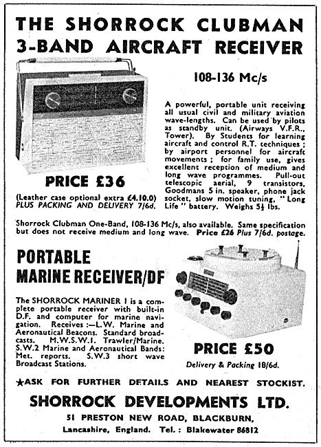 Shorrock Developments - VHF Air Band Radio Receivers             