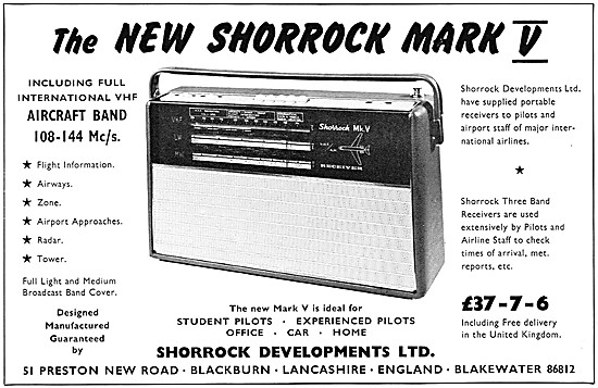 Shorrock Mark V  VHF Air Band Radio Receivers                    