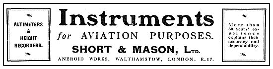 Short & Mason Instruments                                        