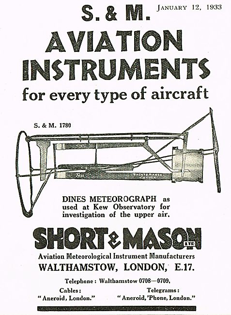 Short & Mason Dines Meteorograph                                 