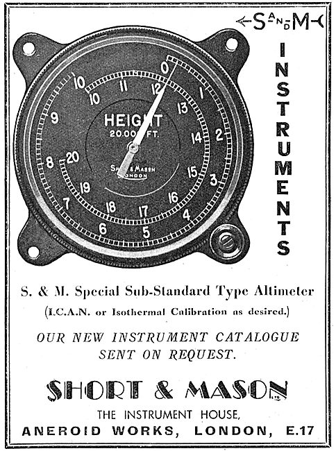 Short and Mason Aircraft Instruments - ICAN Altimeter            