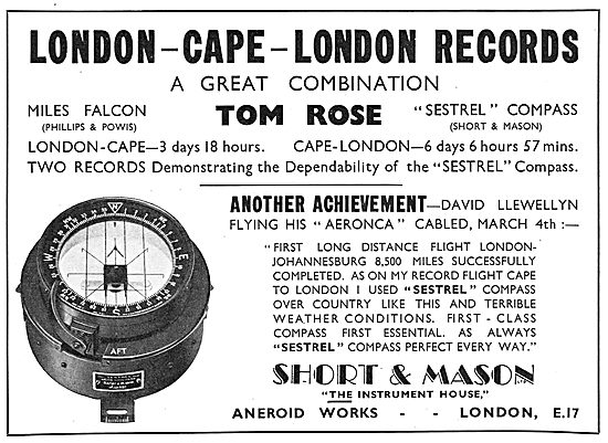 Short and Mason Compasses For Every Type Of Aircraft             