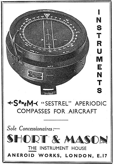 Short and Mason Aircraft Instrument Panel Sets                   