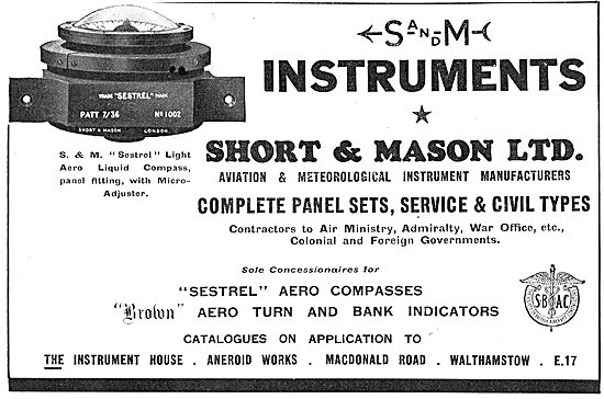 Short & Mason Aircraft Instruments                               