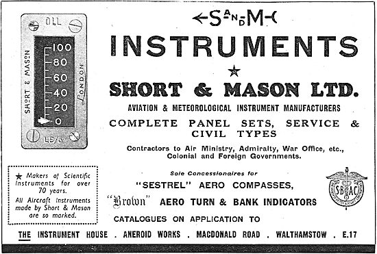 Short & Mason Aircraft Instruments                               