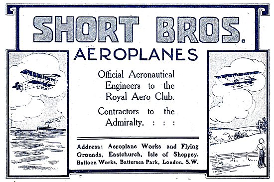 Short Brothers Aeroplanes: Works & Flying Grounds Isle Of Sheppey