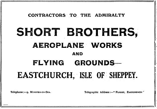 Short Brothers Aeroplane Works & Flying Grounds: Isle Of Sheppey 