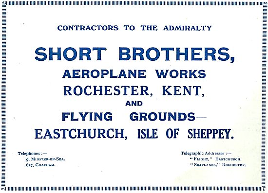 Short Brothers Flying Grounds Eastchurch & Isle Of Sheppey       