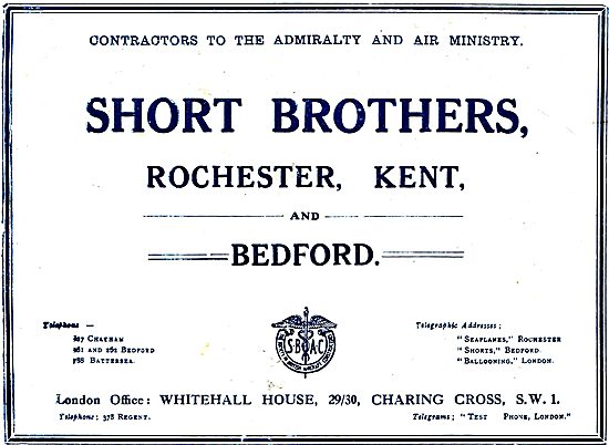 Short Brothers Aircraft - Rochester, Kent                        