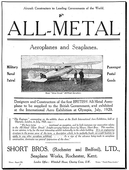 Short Silver Streak All Metal Aeroplane                          