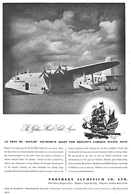 Short Brothers Empire Flying Boat:  Northern Aluminium Alclad    