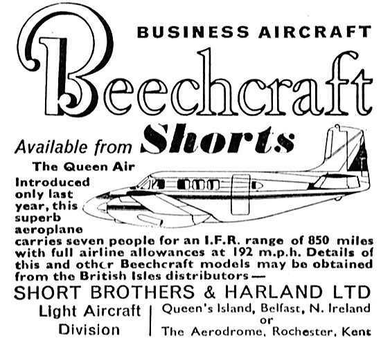 Short Brothers Light Aircraft Division -  Beechcraft Queen Air   