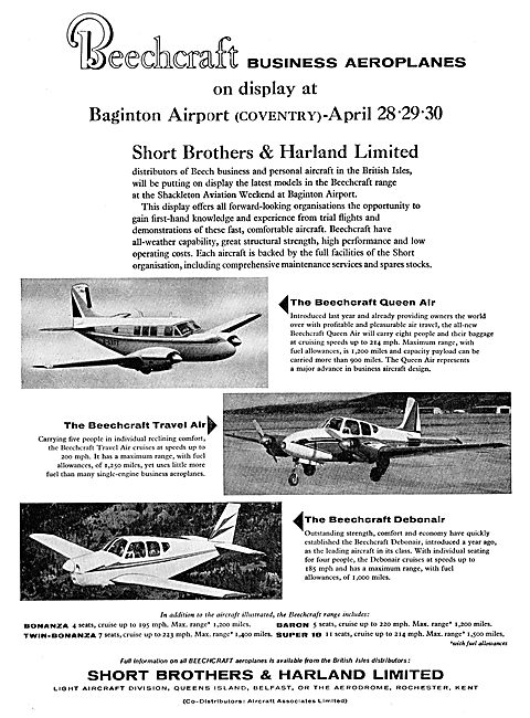 Short Brothers Light Aircraft Division - Beechcraft Distributors 