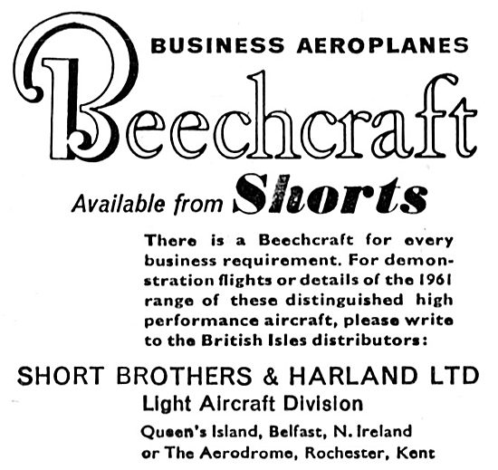 Short Brothers Light Aircraft Divn: Beechcraft Business Aircraft 