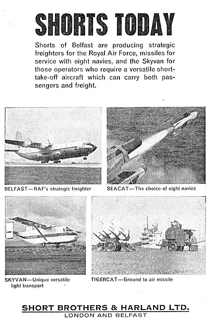 Shorts Aircraft & Missiles 1966                                  