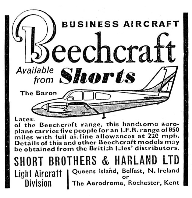 Short Brothers Light Aircraft Division: Beechcraft Baron         