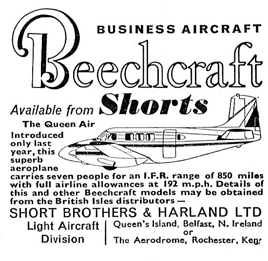 Short Brothers Light Aircraft Division: Beechcraft Queen Air     