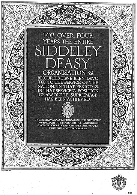 Siddeley-Deasy  Aircraft & Engines                               