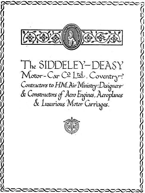 Siddeley-Deasy Aero Engines & Aircraft                           