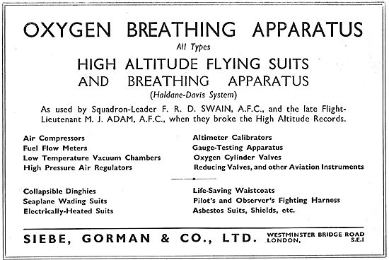 Siebe Gorman Safety Equipment, Oxygen Equipment & Instruments    