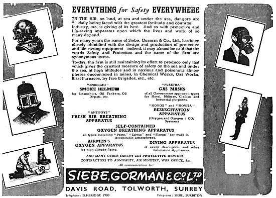 Siebe Gorman Safety Equipment, Oxygen Equipment & Instruments    