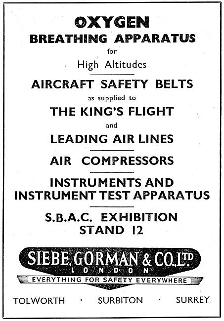 Siebe Gorman Safety Equipment, Oxygen Equipment & Instruments    