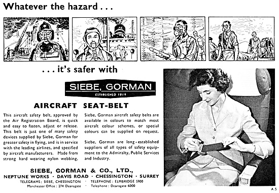 Siebe Gorman Aircraft Seat-Belts                                 
