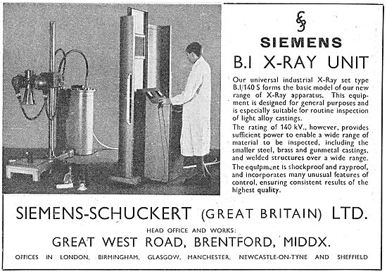 Siemens-Schuckert (Great Britain) Industrial X-Ray Equipment     