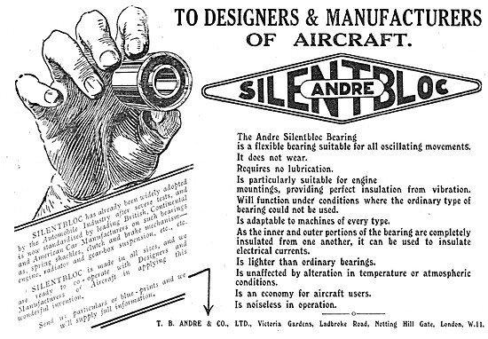 T.B.Andre & Co - Silentbloc Anti Vibration Mountings For Aircraft