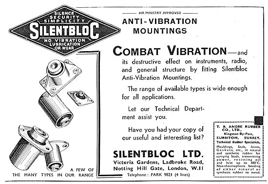 Silentbloc Anti Vibration Mountings For Aircraft                 