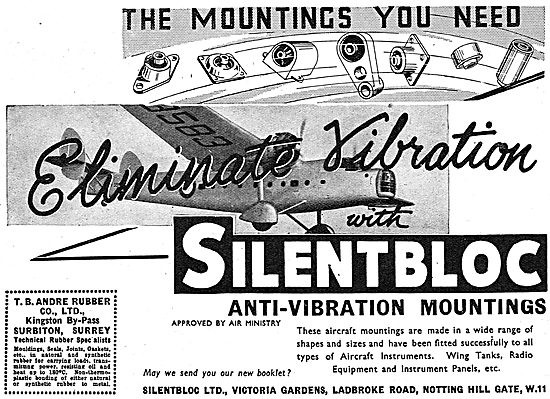 Silentbloc Anti Vibration Mountings For Aircraft                 