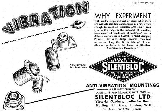 Silentbloc Anti-Vibration Mountings For Aircraft                 