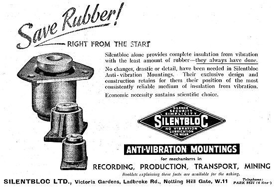 Silentbloc  - Silentbloc Anti Vibration Mountings For Aircraft   