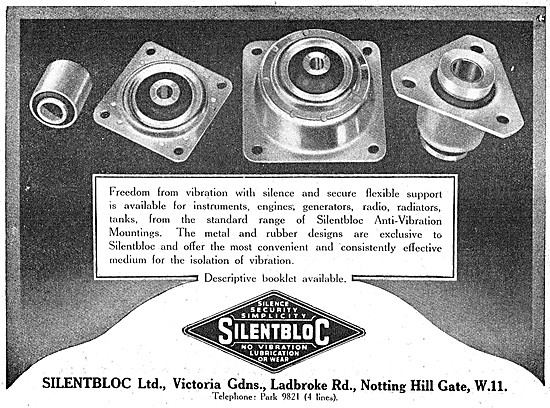 Silentbloc Anti-Vibration Mountings For Aircraft                 