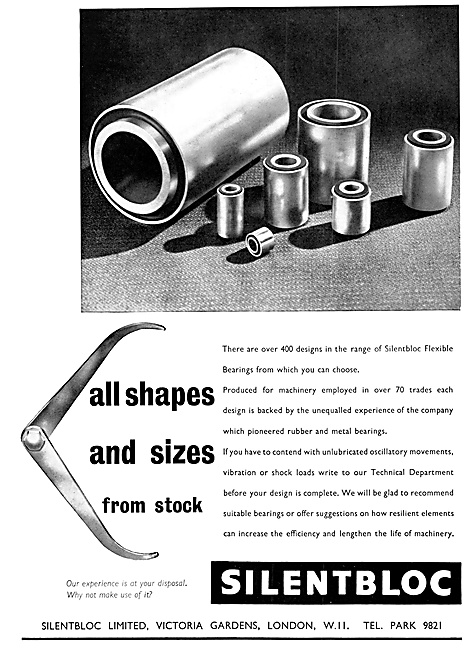 Silentbloc Anti-Vibration Mountings & Bearings For Aircraft      