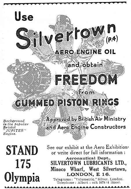 Silvertown Aero Engine Oil                                       