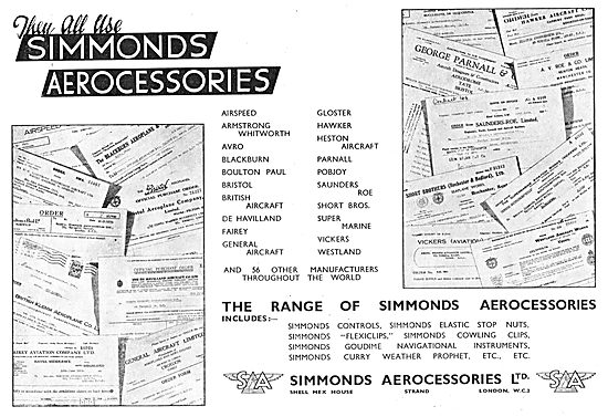 Simmonds Aircraft Accessories - AGS - Parts - Aerocessories      