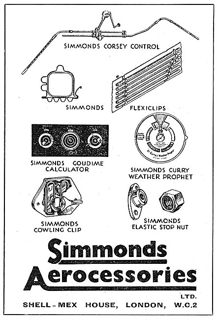 Simmonds  Aerocessories - Simmonds Corsey Controls - Flexiclips  