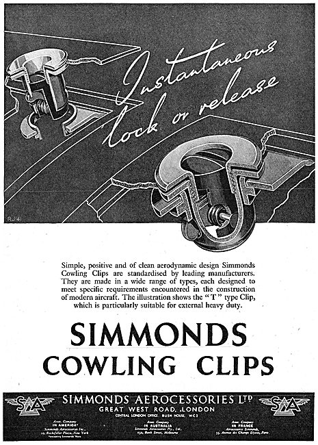 Simmonds Aerocessories - Simmonds Cowling Clips                  