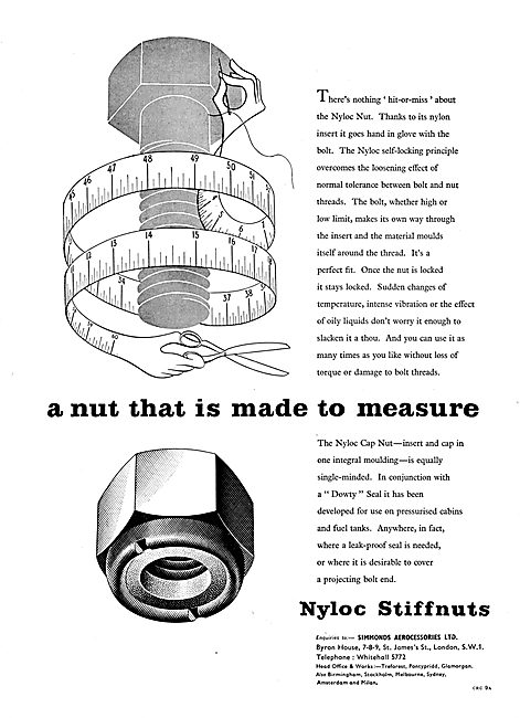 Simmonds Aerocessories  - NYLOC Stiffnuts                        