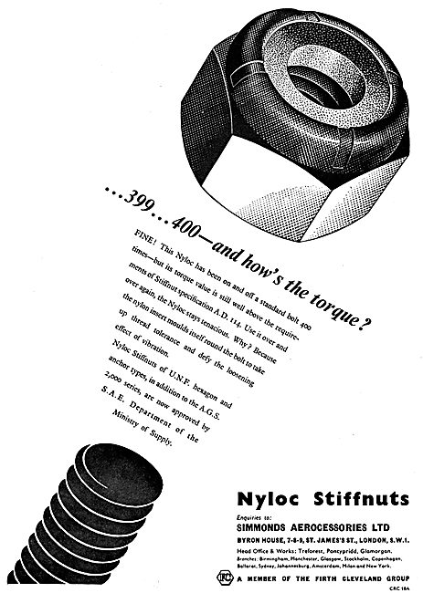 Simmonds Aerocessories Nyloc Stiffnuts                           