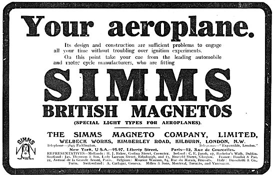 Your Aeroplane Will Benefit From Using Simms Magneto             