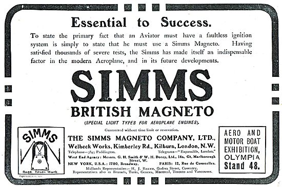 Simms British Magneto. Essential To Success                      