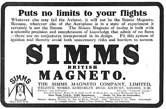 Simms Magneto's Put No Limits On Your Flights.                   