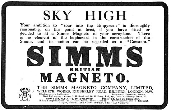 Soar Into The Empyrean With Simms Aeroplane Magnetos             