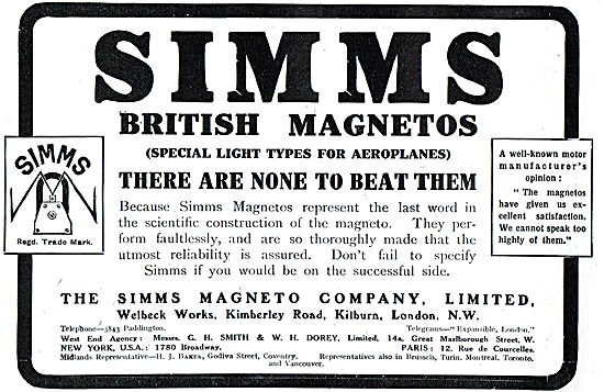 Simms British Aeroplane Magnetos - None Better                   