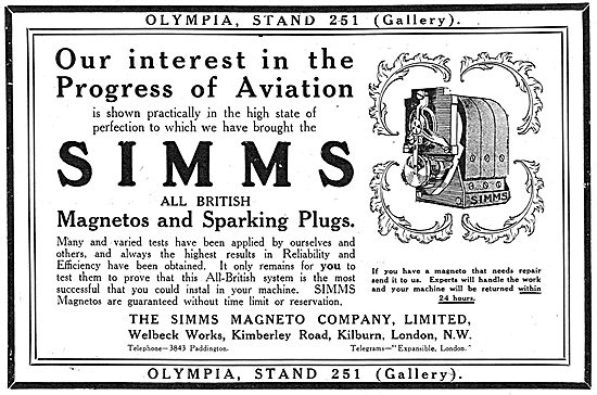 Simms Aviation Magnetos & Sparking Plugs                         