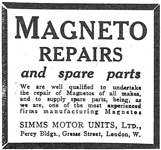 Simms Aero-Engine Magneto Repairs & Spare Parts                  