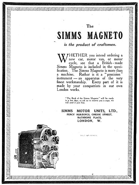 Simms Magnetos 1917                                              