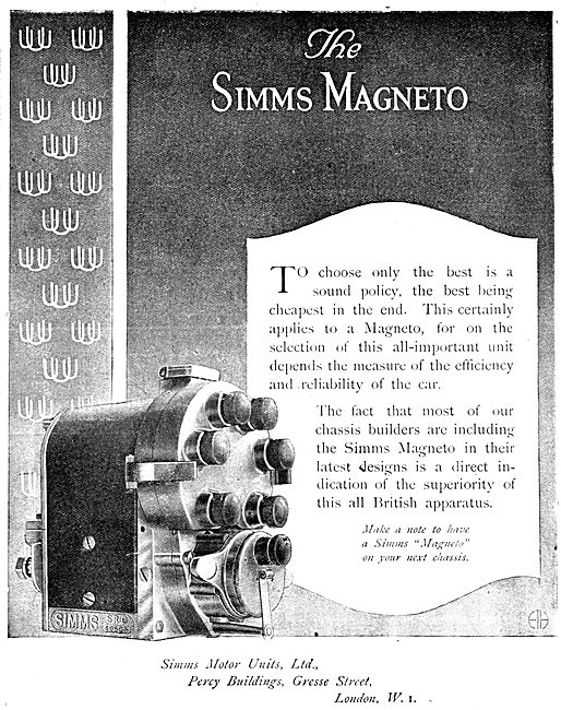 Simms WW1  Aero Engine Magnetos                                  